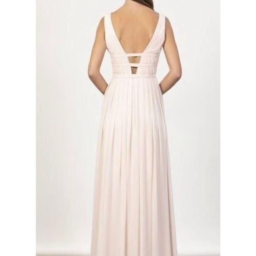 NWOT Monique Lhuillier Goddess Blush Pink Bridesmaid Maxi Dress Women's 4US